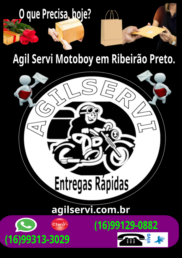 serviços Agilservi motoboy em Ribeirão Preto.